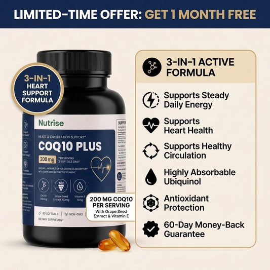 Nutrise CoQ10 PLUS 200mg (Triple-Action Heart Formula)