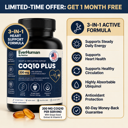 EverHuman CoQ10 PLUS 200mg (Triple-Action Heart Formula)